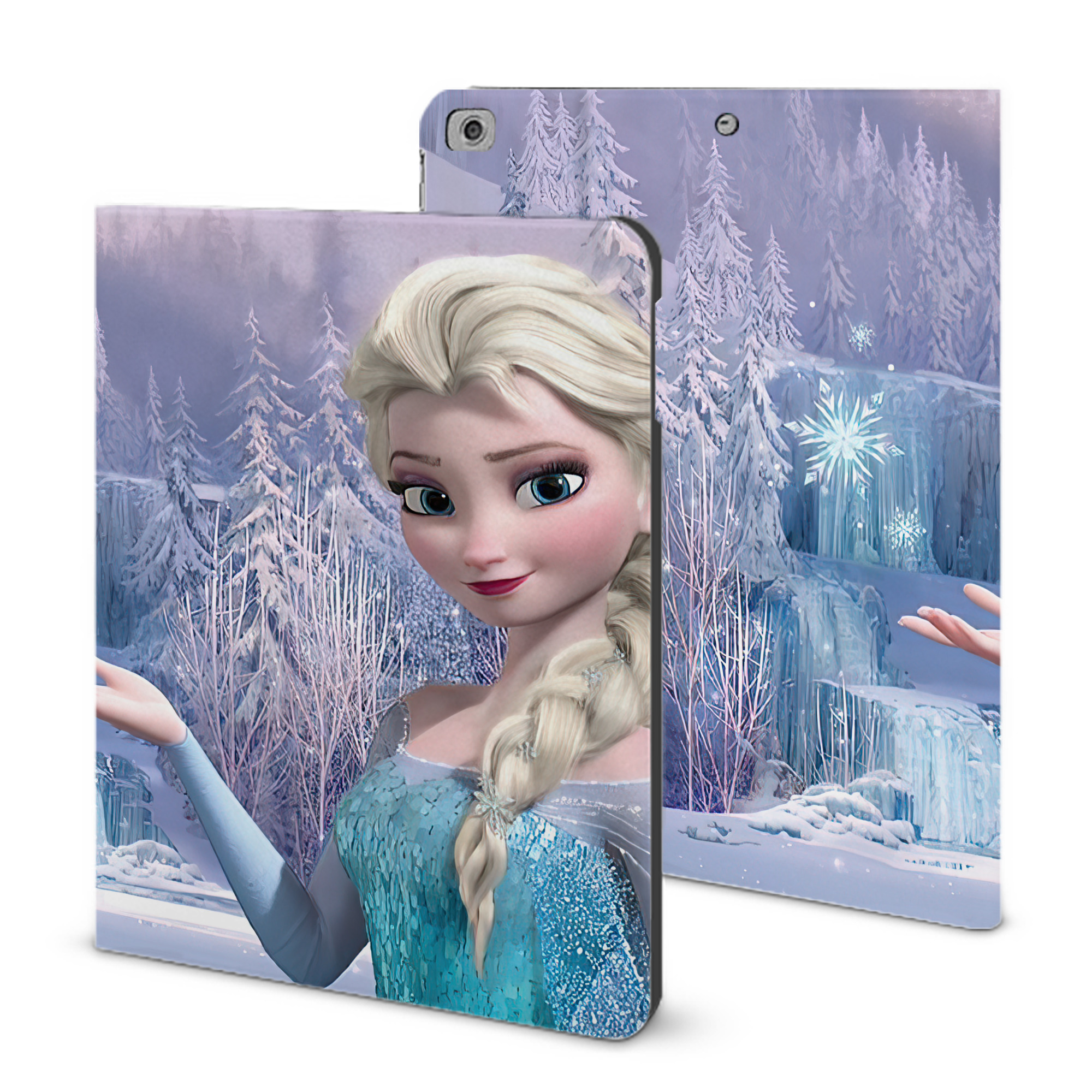 （画像用） アナと雪の女王 アンナ エルサ Frozen Anna Elsa IPad ケース ブック型 PUレザー TPU 耐衝撃 軽量 薄型 ペン収納なし 全面保護 IPad 各モデル対応